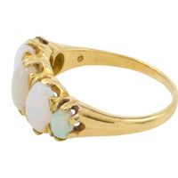 Edwardian five stone opal ring-The Antique Ring Shop