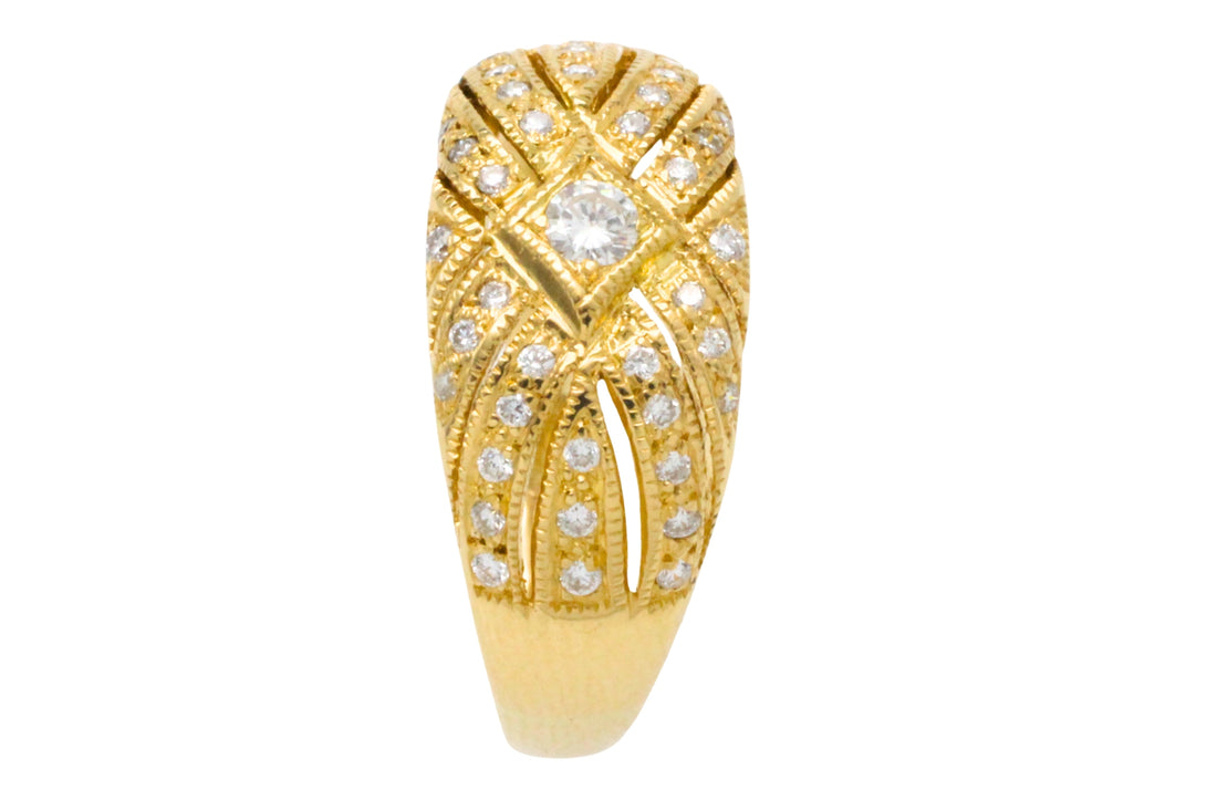 Diamond ring in 18 carat gold-Vintage Rings-The Antique Ring Shop