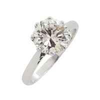 2.20 carat diamond solitaire ring in white gold