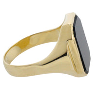 Vintage onyx signet ring in 14 carat gold