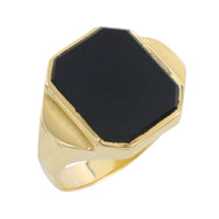 Vintage onyx signet ring in 14 carat gold