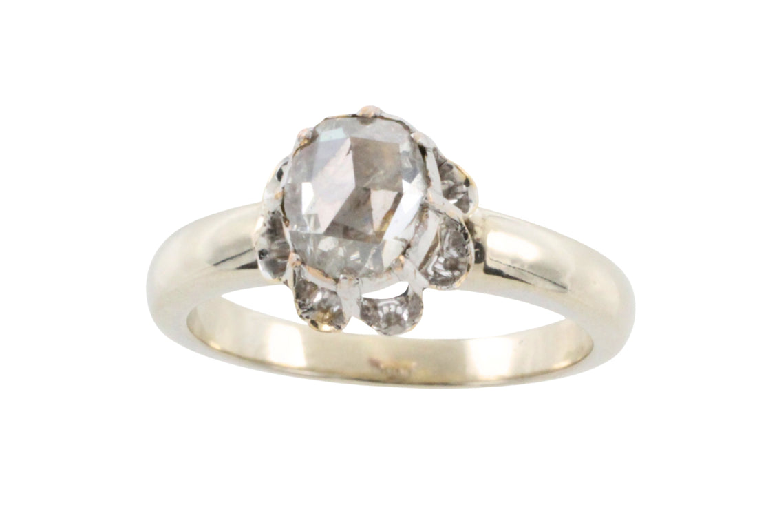 Rose diamond ring in 14 carat gold-Vintage Rings-The Antique Ring Shop
