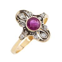 Art Deco ruby and diamond ring