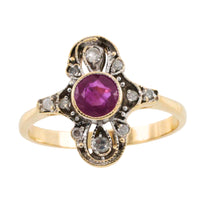 Art Deco ruby and diamond ring