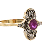 Art Deco ruby and diamond ring
