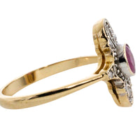 Art Deco ruby and diamond ring