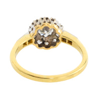 Vintage diamond cluster ring in 18 carat gold-engagement rings-The Antique Ring Shop