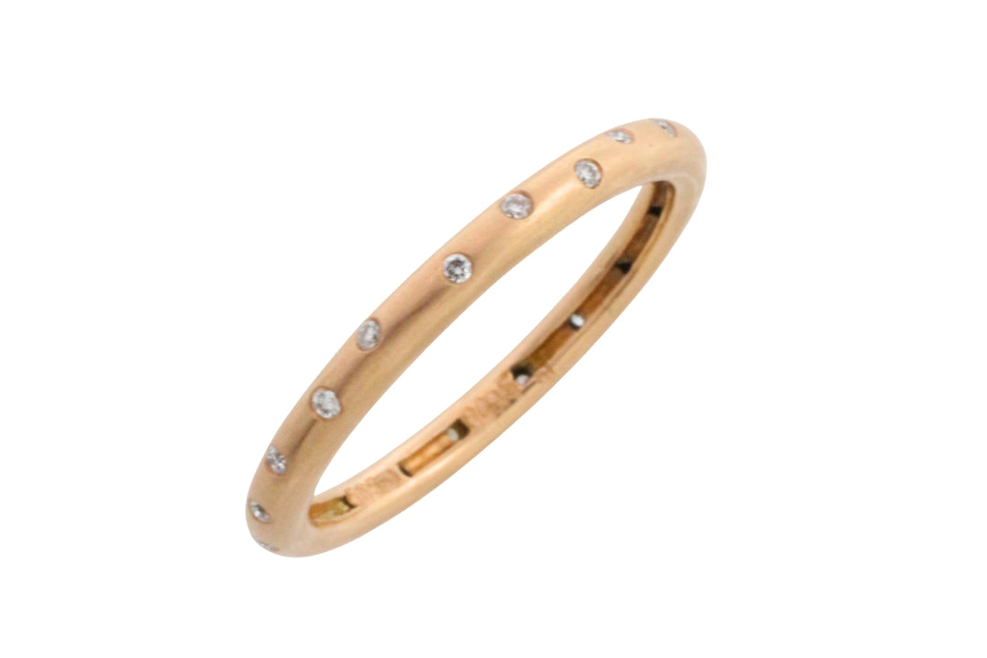14 carat gold band with diamonds