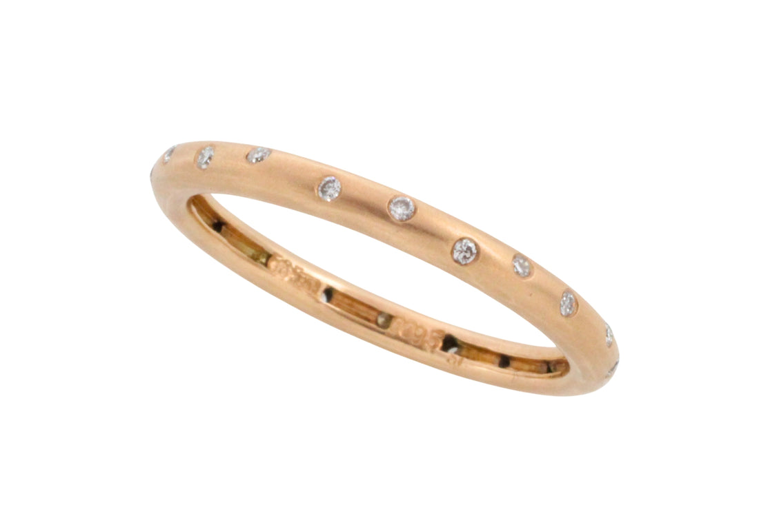 14 carat gold band with diamonds