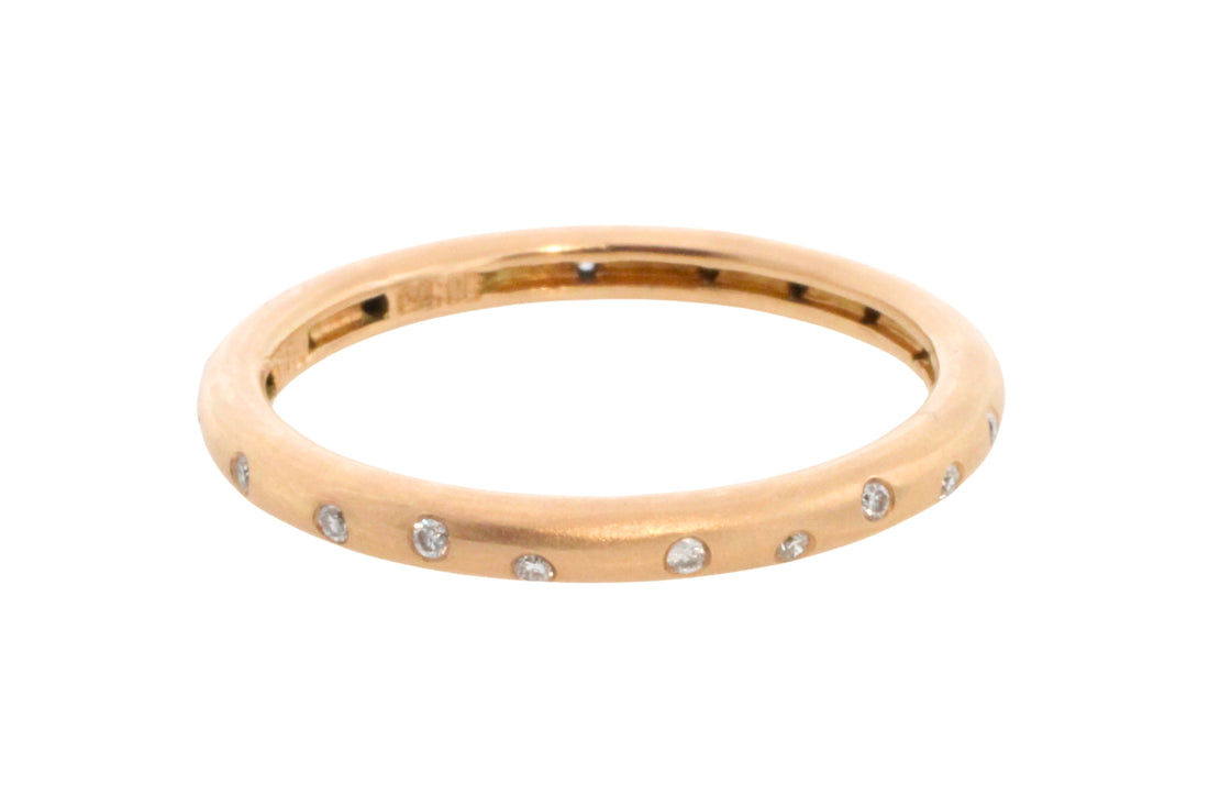 14 carat gold band with diamonds