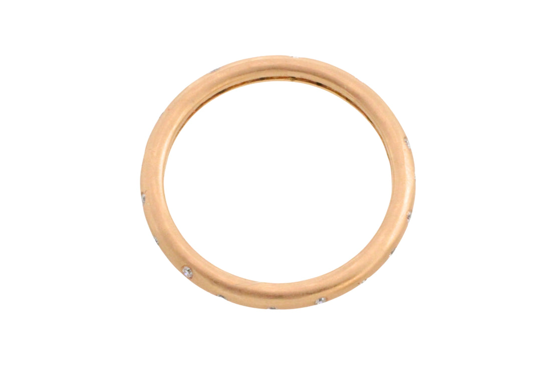 14 carat gold band with diamonds