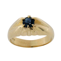 14 carat gold ring with sapphire-Vintage Rings-The Antique Ring Shop