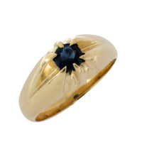 14 carat gold ring with sapphire-Vintage Rings-The Antique Ring Shop