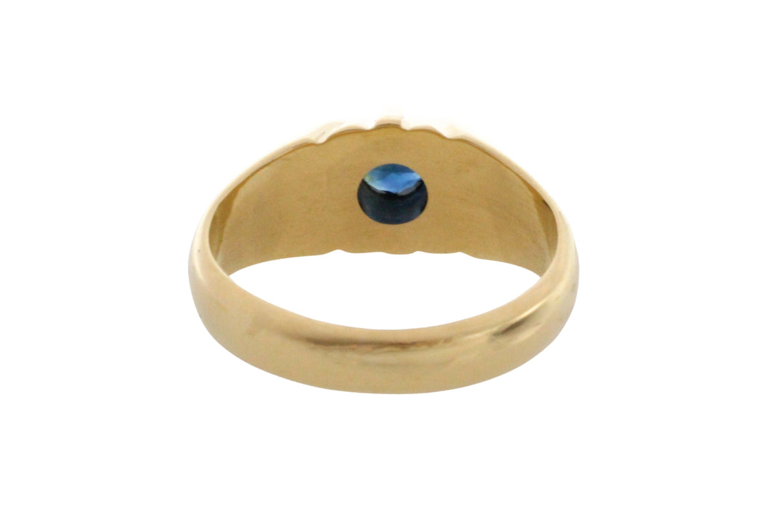 14 carat gold ring with sapphire-Vintage Rings-The Antique Ring Shop