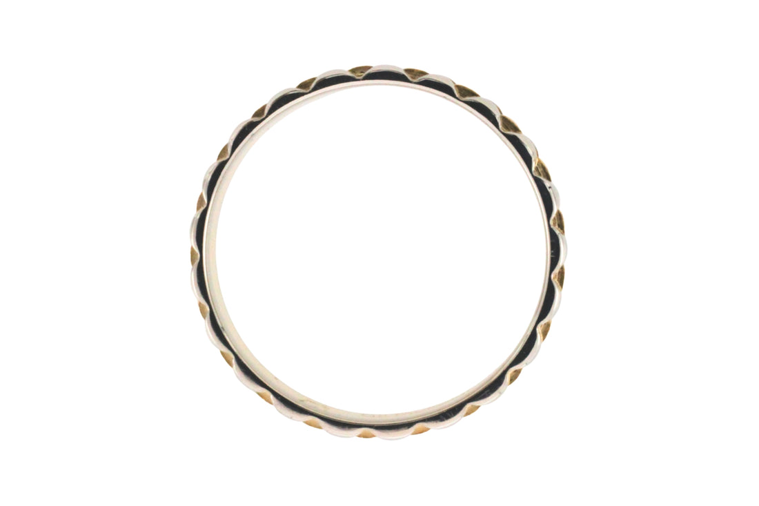 Watch band style ring in 14 carat gold-wedding rings-The Antique Ring Shop