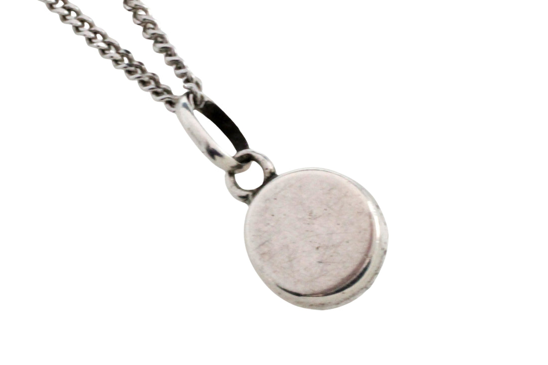 Rose diamond pendant in silver-Pendants-The Antique Ring Shop