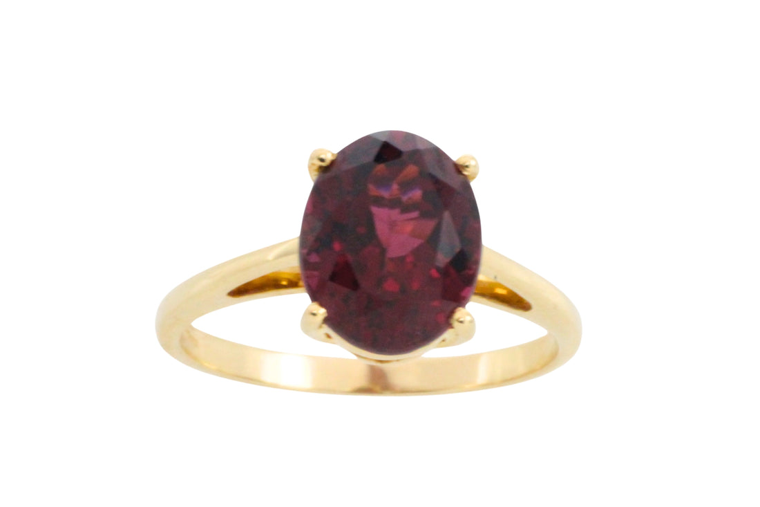 Garnet ring in 14 carat gold-Vintage Rings-The Antique Ring Shop