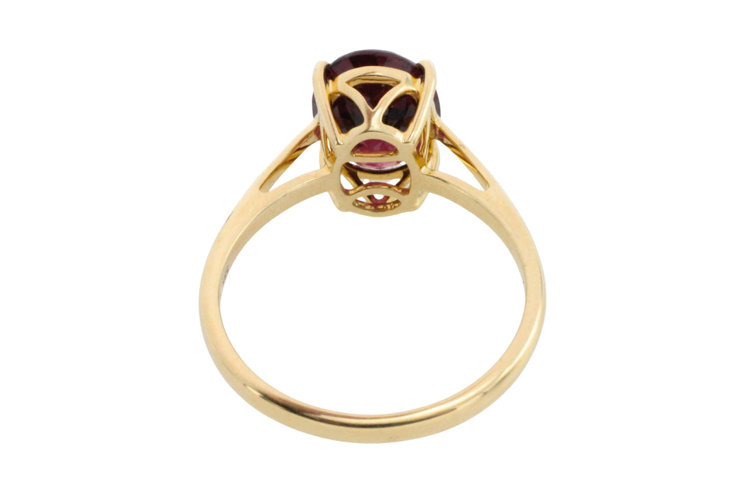 Garnet ring in 14 carat gold-Vintage Rings-The Antique Ring Shop