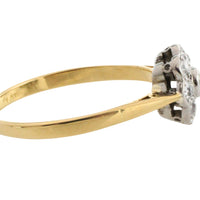 Edwardian old cut diamond cluster ring