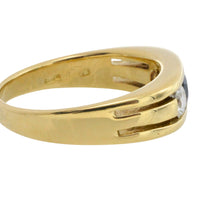 18 carat gold sapphire and diamond ring