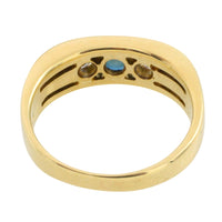 18 carat gold sapphire and diamond ring