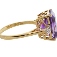 Amatrine and diamond ring in 14 carat gold