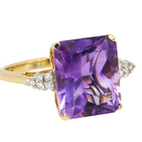 Amatrine and diamond ring in 14 carat gold