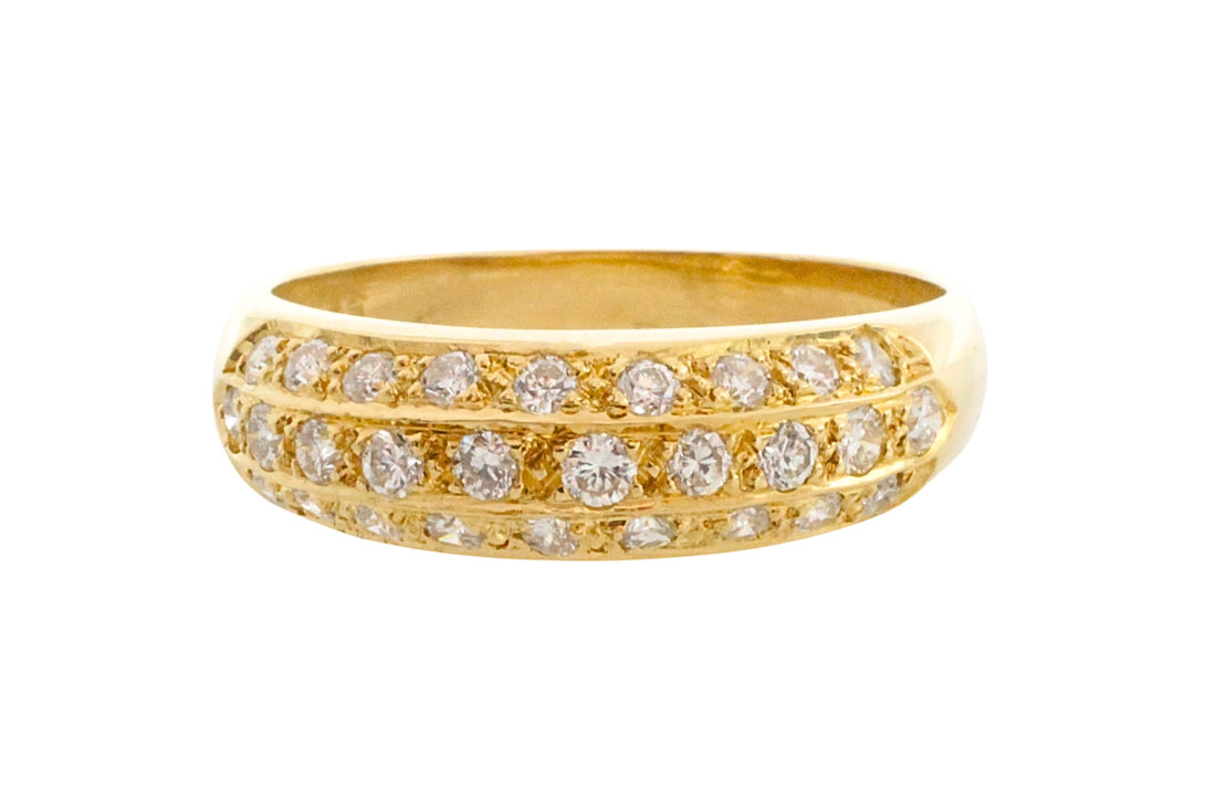 18 carat gold ring with diamonds-Vintage Rings-The Antique Ring Shop