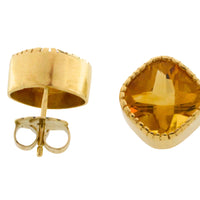 Citrine earrigs in 18 carat gold