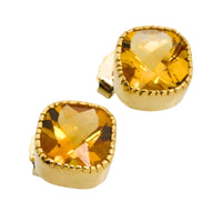 Citrine earrigs in 18 carat gold