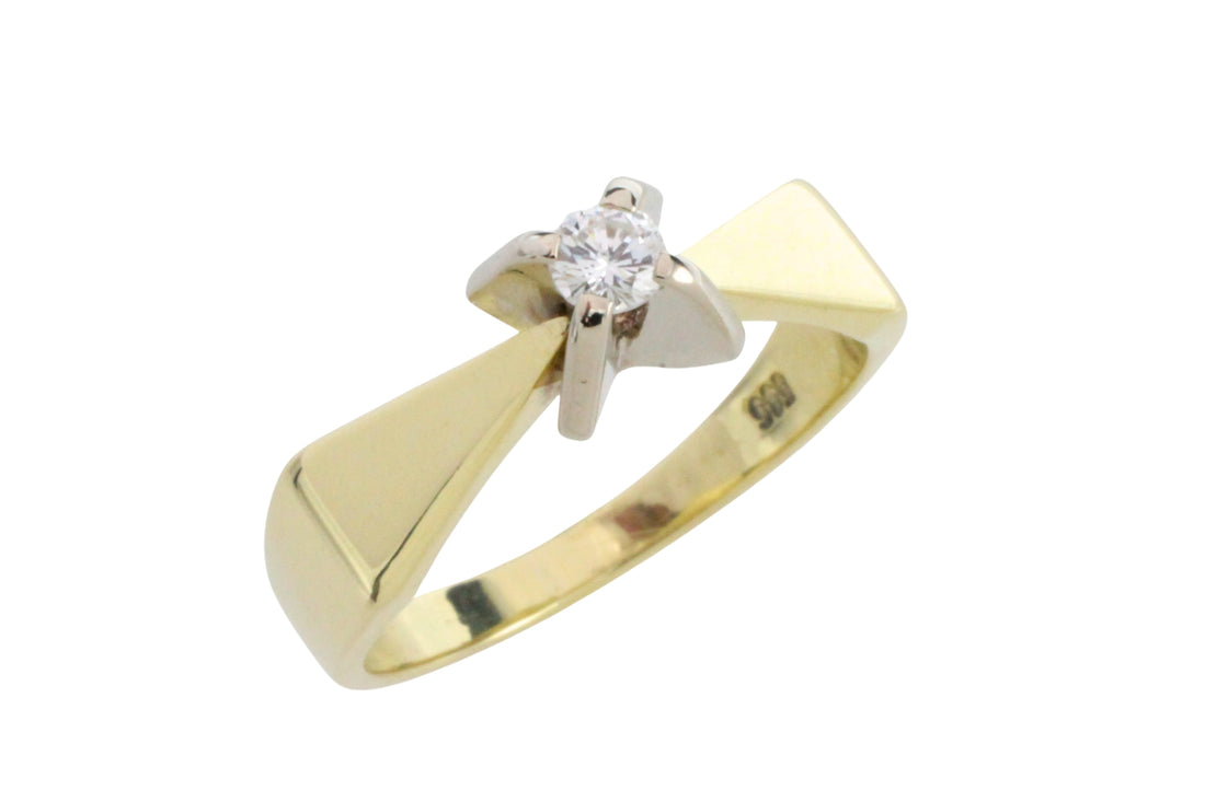 Vintage diamanten solitaire ring