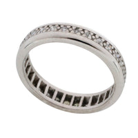 18 carat white gold eternity band with diamonds