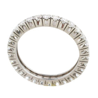 White gold eternity band with diamonds