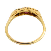 Edwardian ruby and old cut diamond ring-Antique rings-The Antique Ring Shop