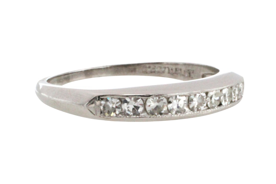 Platinum ring with diamonds