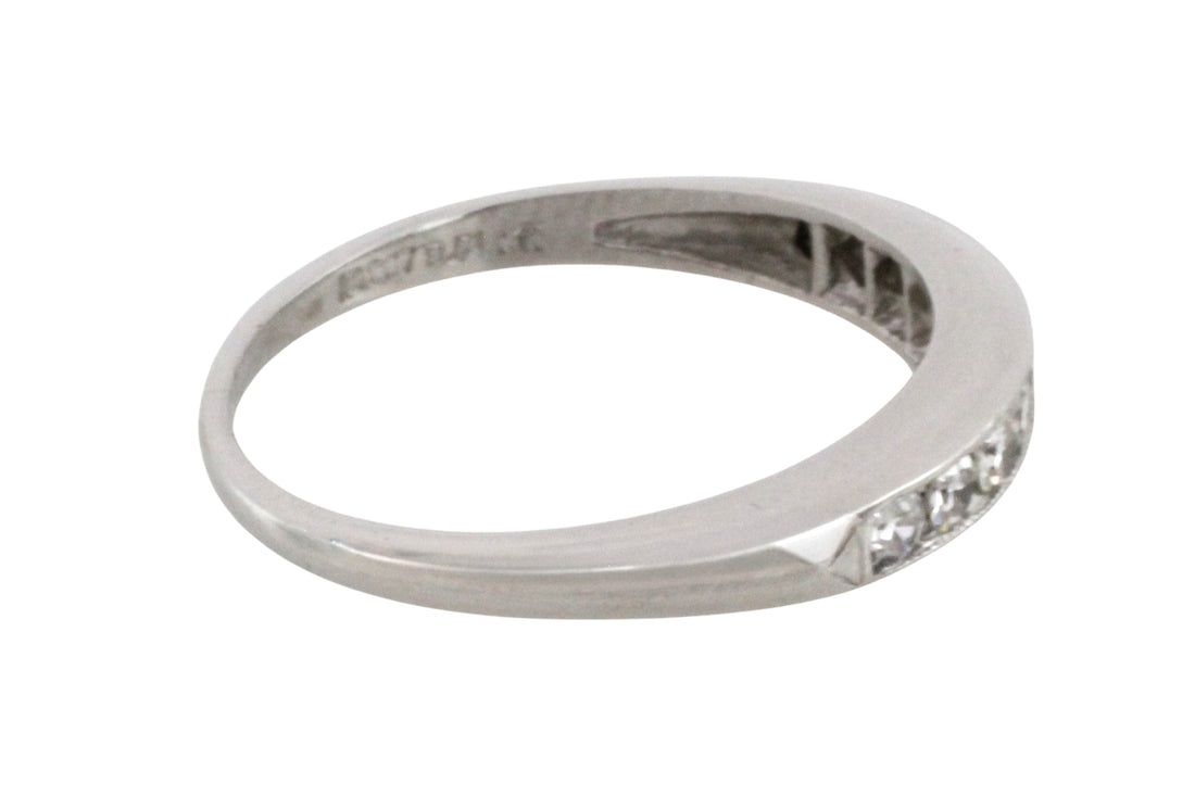 Platinum ring with diamonds