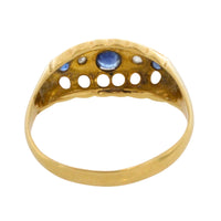 Edwardian sapphire and rose diamond ring from 1914