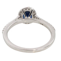 Sapphire cluster ring in 18 carat white gold