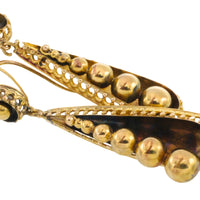 Victorian 15 carat gold pendant earrings