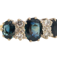 Vintage sapphire and diamond ring in 18 carat gold-Vintage Rings-The Antique Ring Shop