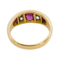 Victorian ruby and old mine cut diamond ring-Antique rings-The Antique Ring Shop