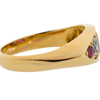 Victorian ruby and old mine cut diamond ring-Antique rings-The Antique Ring Shop