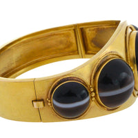 Victorian agate bracelet in 15 carat gold-Bracelets-The Antique Ring Shop