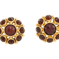 Carnelian cluster stud earrigs