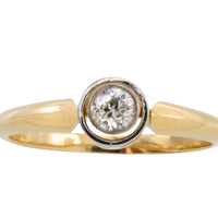 Old cut diamond solitaire ring