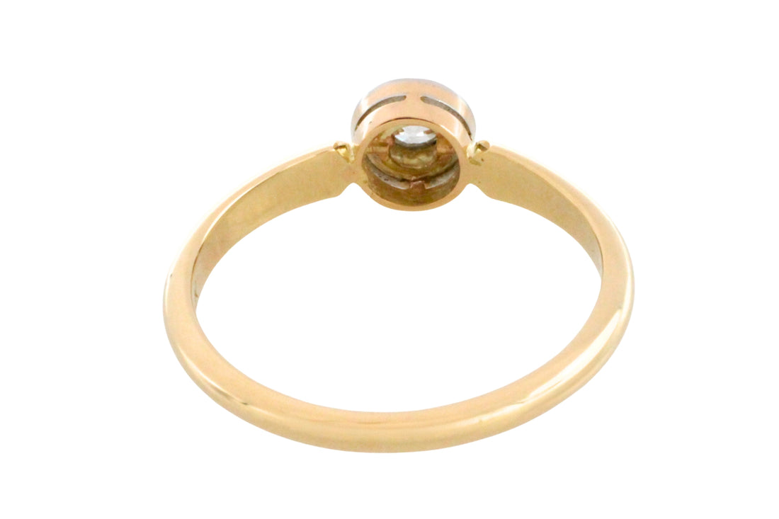 Old cut diamond solitaire ring