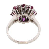 White gold ruby and diamond ring