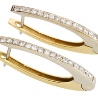 18 carat gold earrings with diamonds