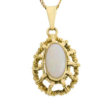 Cabochon opal pendant in 14 carat gold-Vintage Rings-The Antique Ring Shop