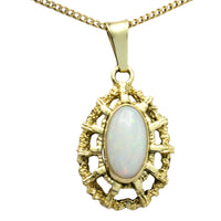 Cabochon opal pendant in 14 carat gold-Vintage Rings-The Antique Ring Shop